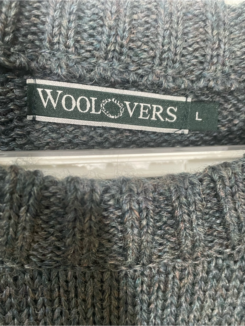 Woolovers Sweater Pullover Men’s Large British Wool Knit Fisherman Grandpacore - Picture 4 of 7